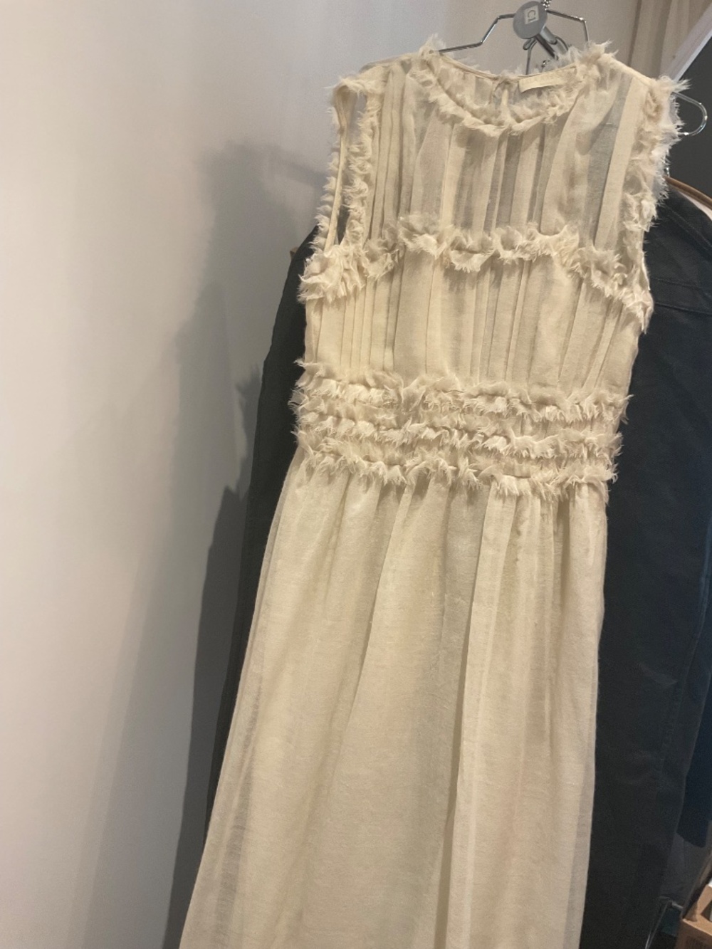 Ulla Johnson sleeveless Aberdeen dress ivory wool size 4 - Picture 4 of 6
